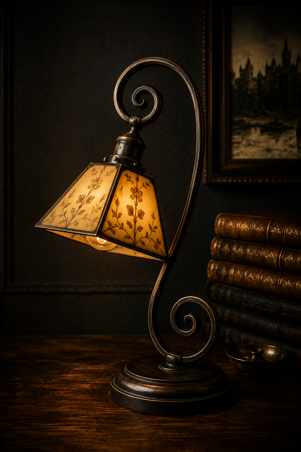 Art Nouveau Revival side lamp